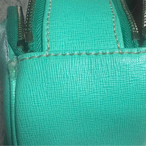RARE🩵Dooney & Bourke Sawyer Double Zip Top Crossbody in Mint w/matching wallet - Picture 4 of 10
